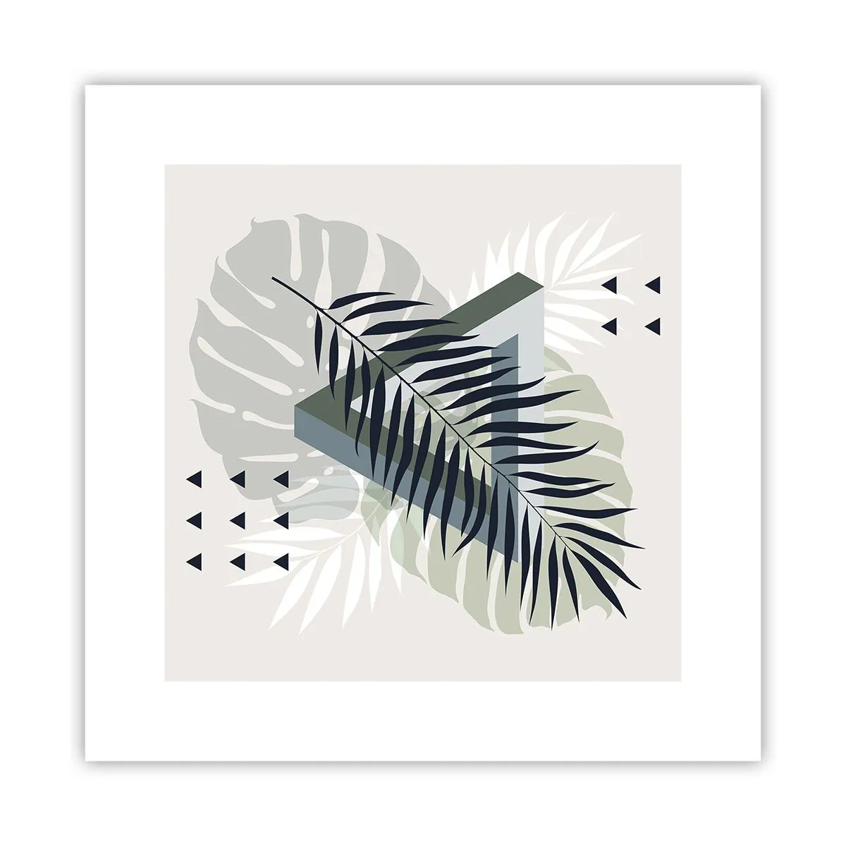 Affiche - Poster - Nature et géométrie - deux odres? - 30x30 cm