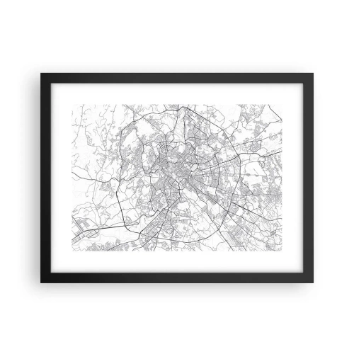 Affiche dans un cadre noir - Poster - Cercle romain - 40x30 cm