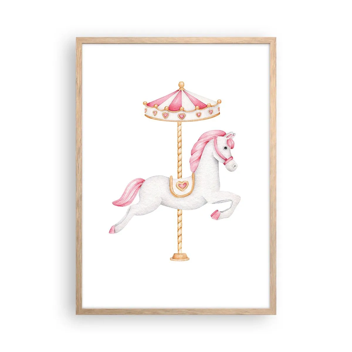 Affiche dans un chêne clair - Poster - Les sabots en avant - 50x70 cm