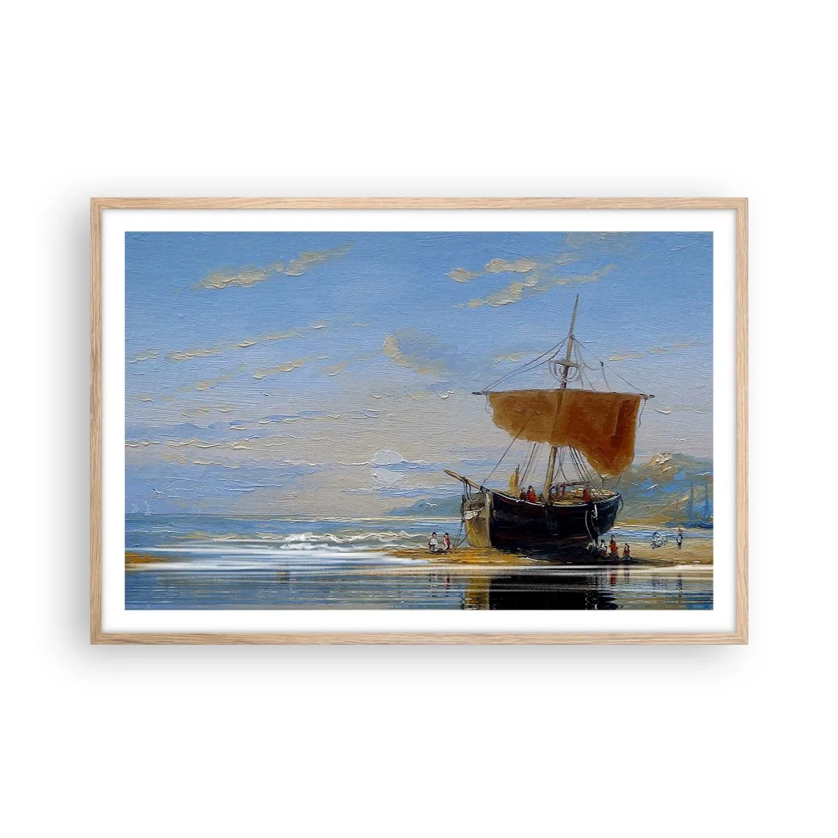 Affiche dans un chêne clair - Poster - Eau, terre, air - 91x61 cm