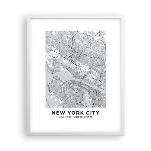 Affiche dans un cadre blanc - Poster - Anatomie de la métropole - 40x50 cm