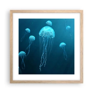 Affiche dans un chêne clair - Poster - Danse océanique - 40x40 cm