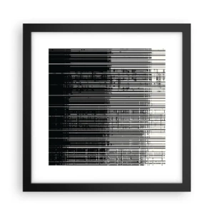 Affiche dans un cadre noir - Poster - Ondes et vibrations - 30x30 cm