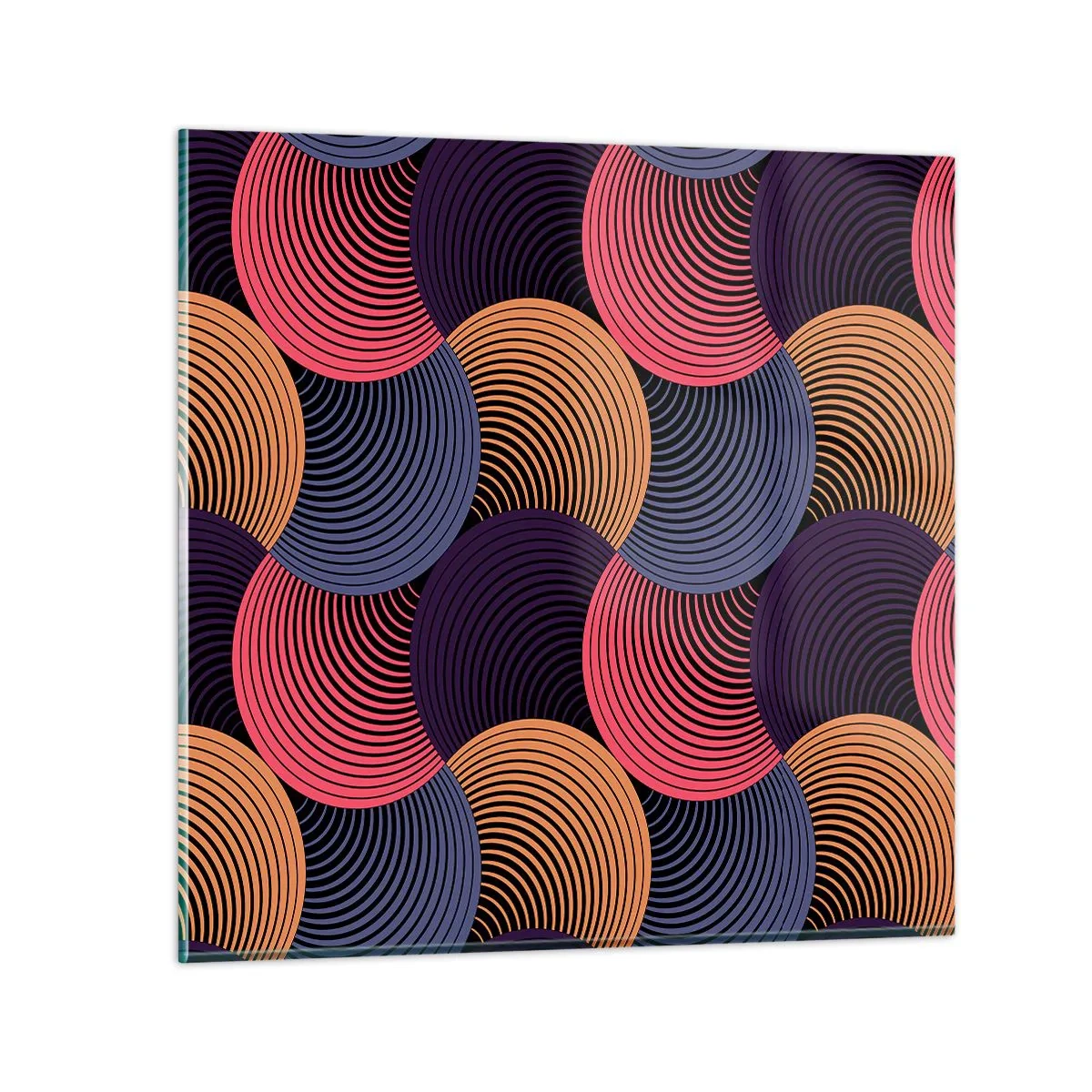 Impression sur verre - Image sur verre - Dans un rythme circulaire - 30x30 cm