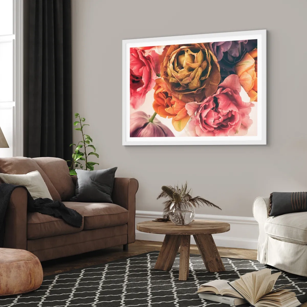 Affiche dans un cadre blanc - Poster - La fête de la vie - 40x30 cm