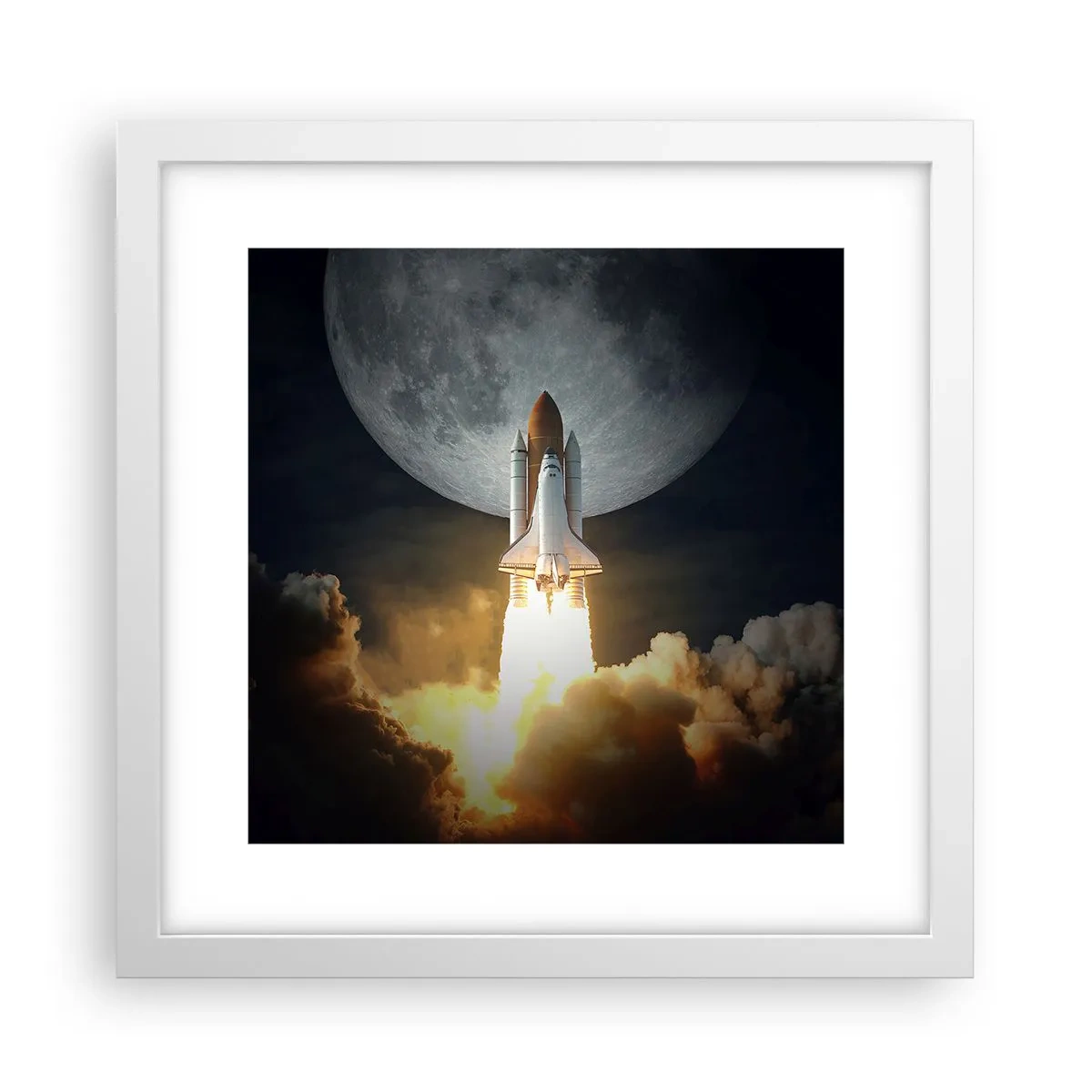 Affiche dans un cadre blanc - Poster - Le début d'une aventure surnaturelle - 30x30 cm