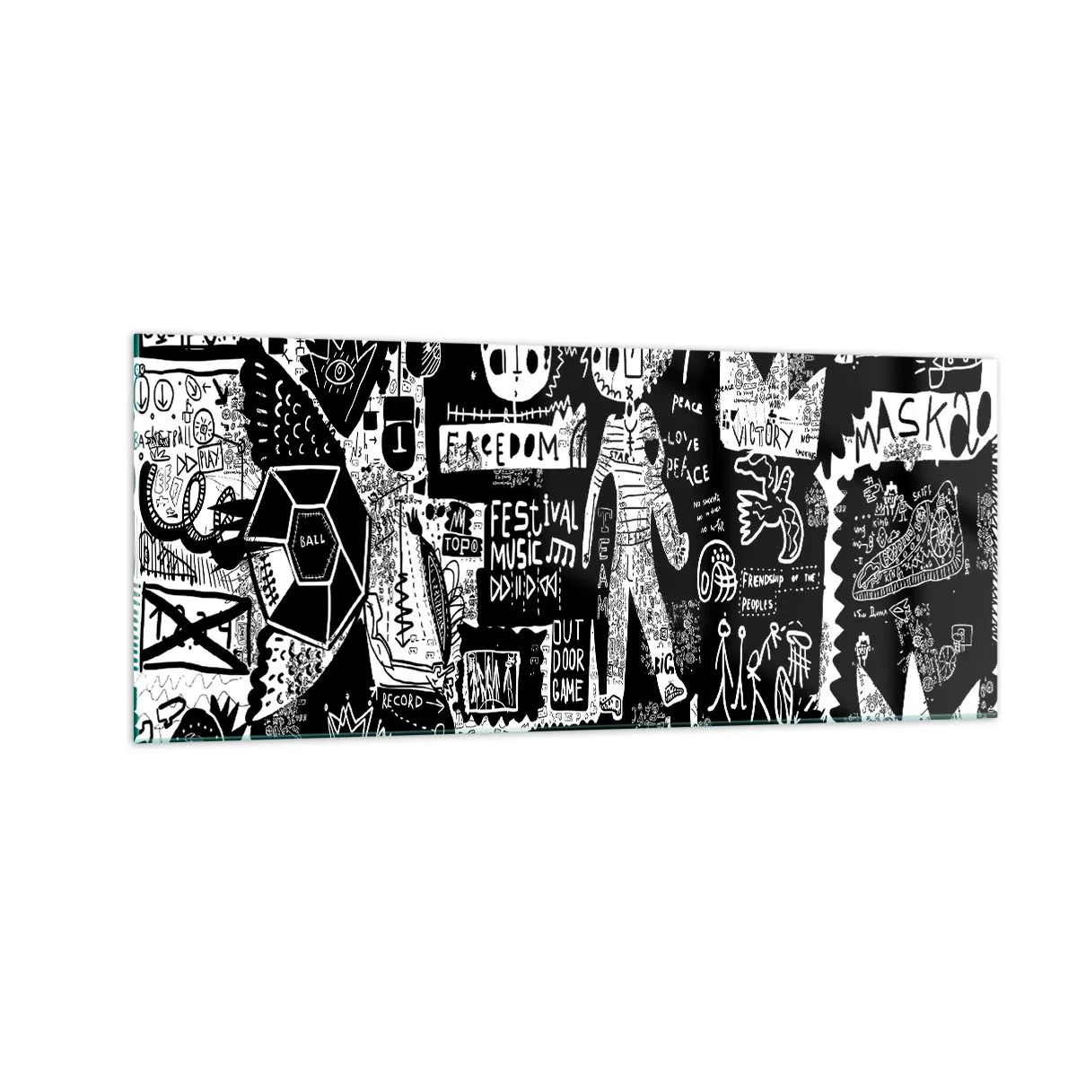 Impression sur verre - Image sur verre - Jeunesse spirituelle de loi et de joie - 100x40 cm