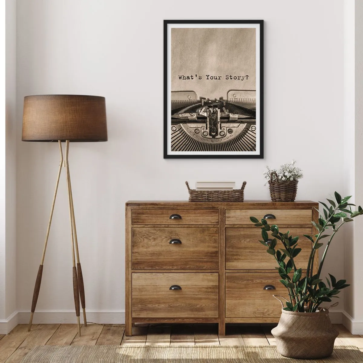 Affiche dans un cadre noir - Poster - Réponds-moi - 40x50 cm