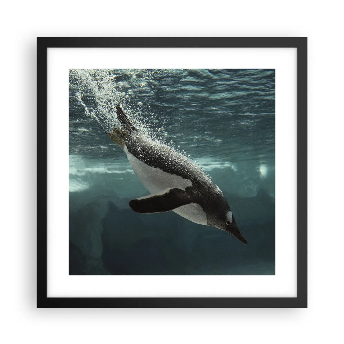 Affiche dans un cadre noir - Poster - Bienvenue dans mon monde - 40x40 cm