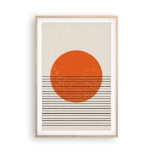 Affiche dans un chêne clair - Poster - Toujours le soleil - 61x91 cm