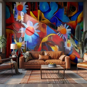 Papier peint sur mesure Premium Sand - Les couleurs de la vie - Abstraction, Cubisme, Morceau