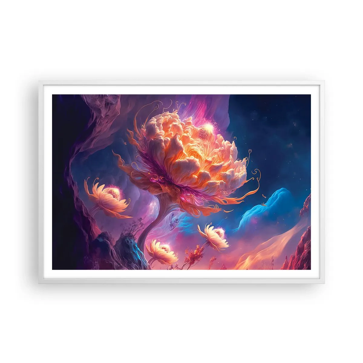 Affiche dans un cadre blanc - Poster - Un autre monde - 100x70 cm