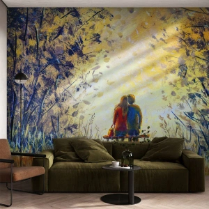 Papier peint sur mesure Premium Canvas - Moment magique - Couple d'amoureux, Parc, Nature