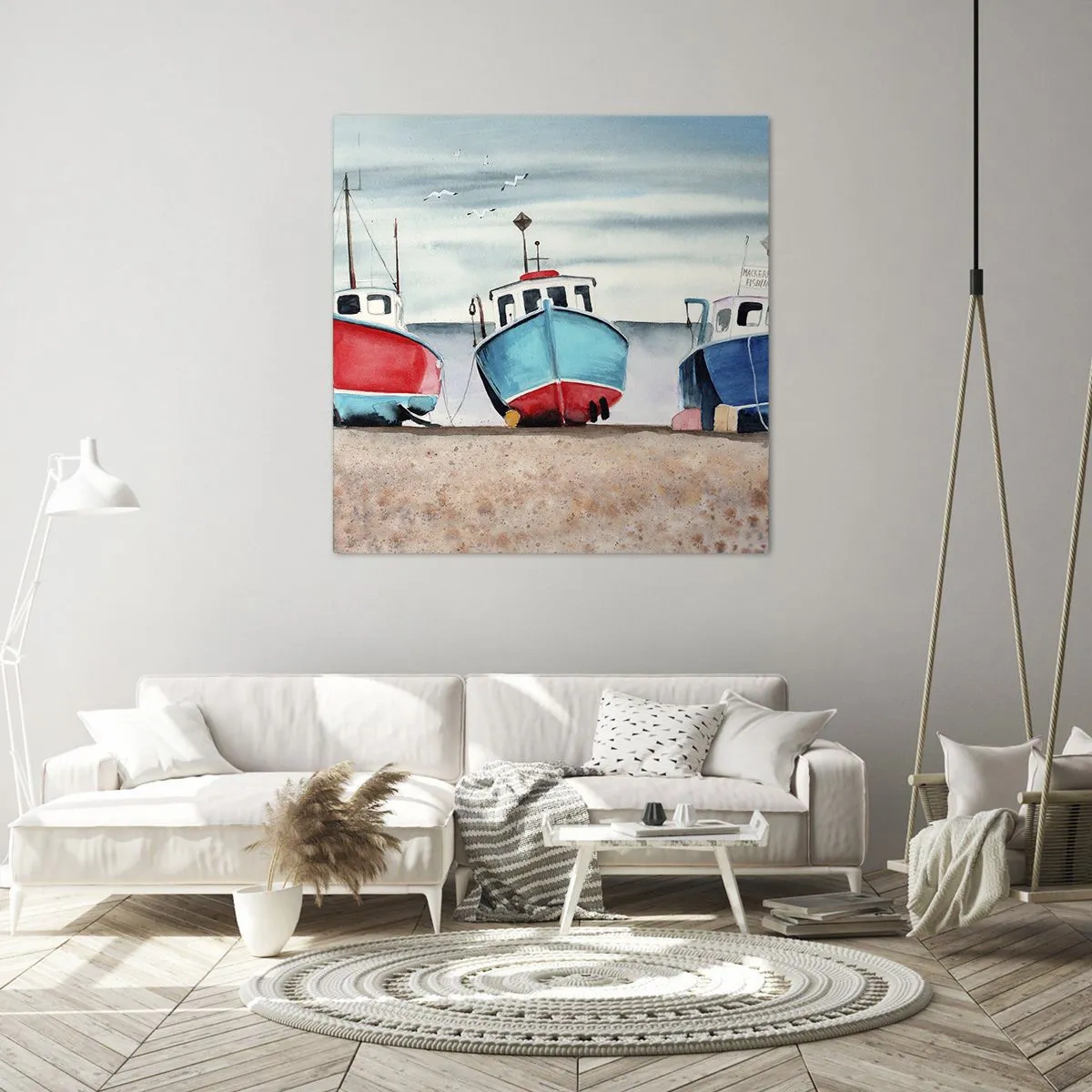 Impression sur toile - Image sur toile - Prêt pour la pêche - 50x50 cm