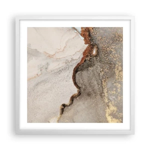 Affiche dans un cadre blanc - Poster - Aux frontières des couleurs - 50x50 cm