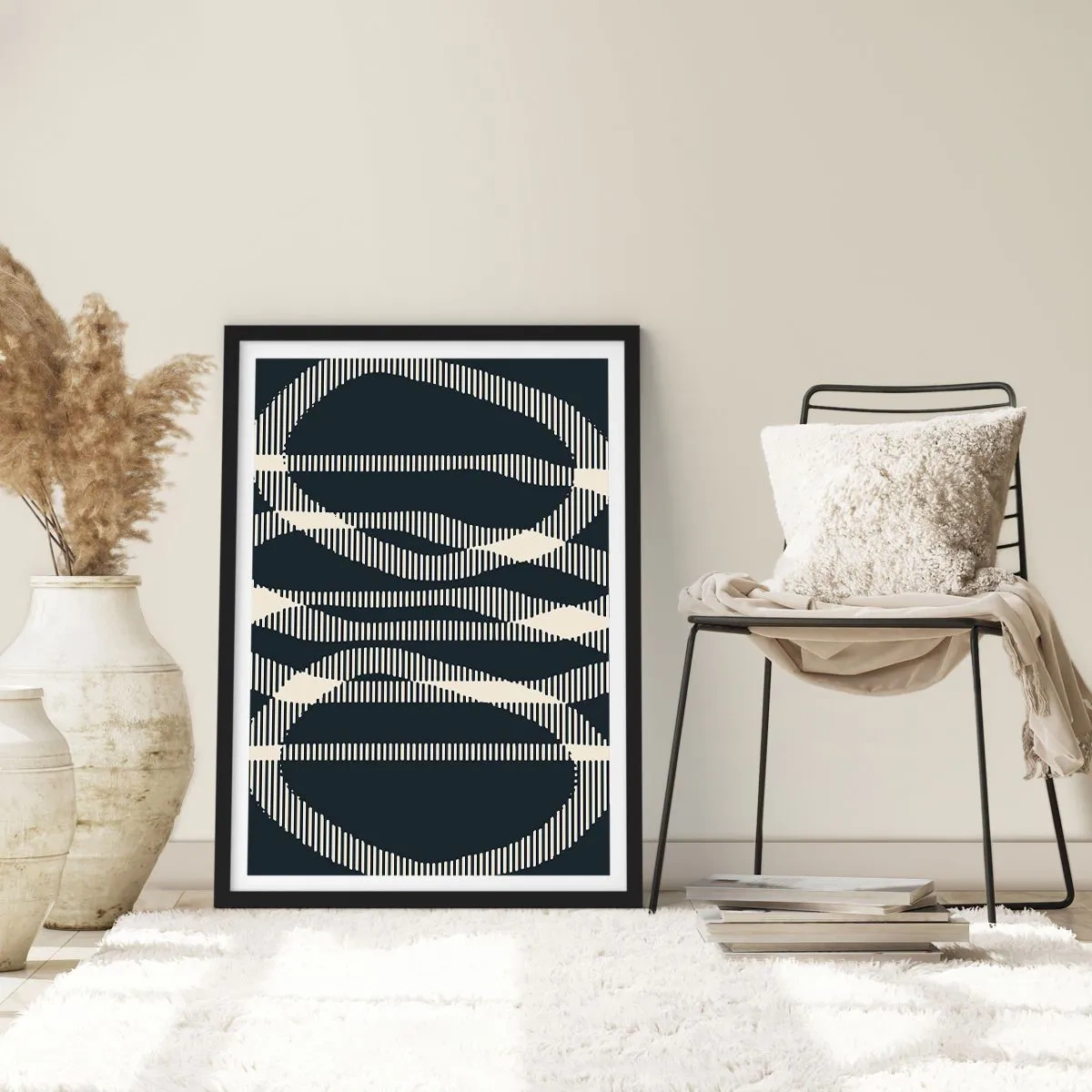 Affiche dans un cadre noir - Poster - Une tentative de briser l'obscurité - 40x50 cm