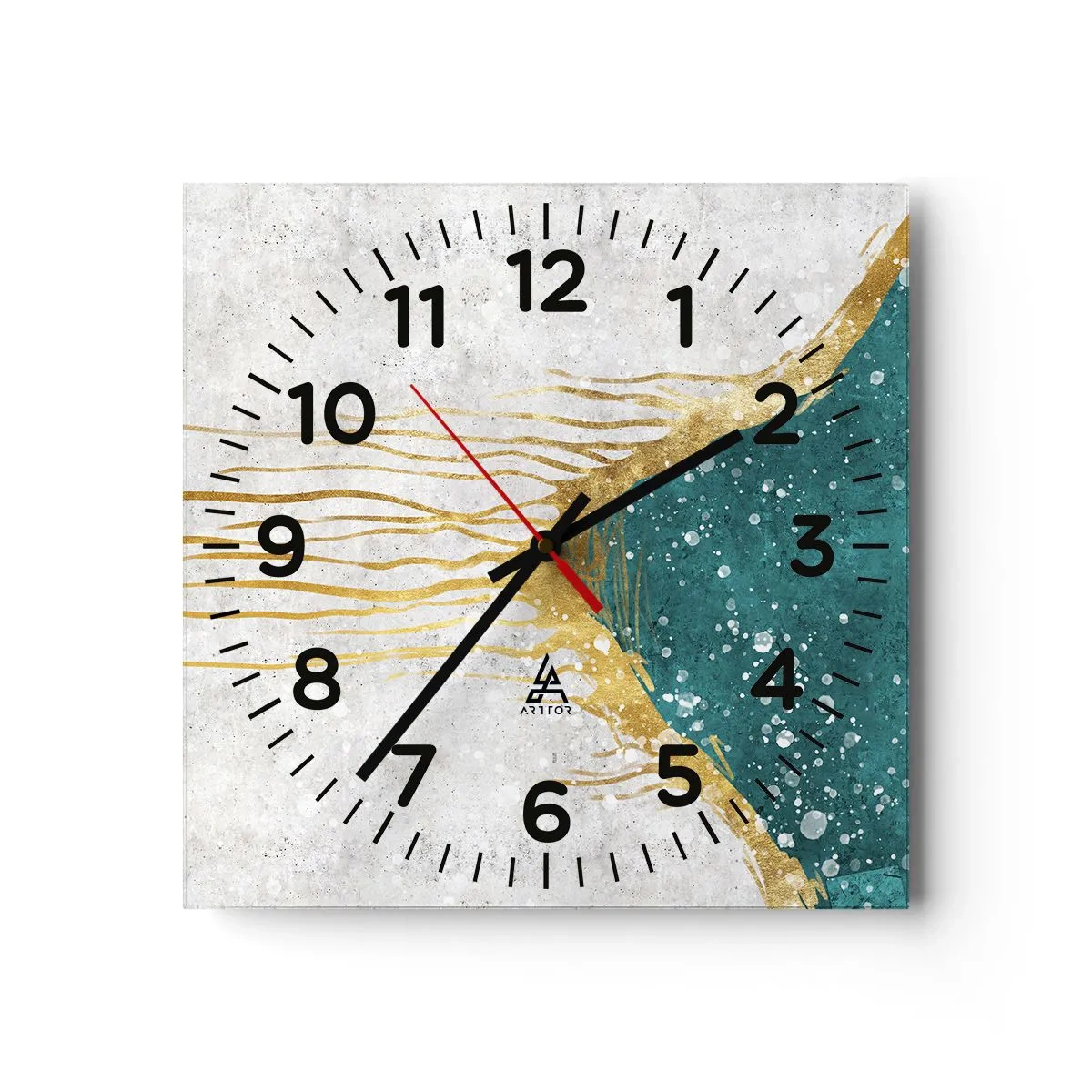 Horloge murale - Pendule murale - Marée dorée - 40x40 cm