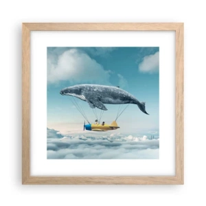 Affiche dans un chêne clair - Poster - Pourquoi pas? - 30x30 cm