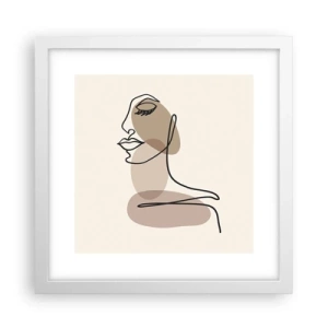 Affiche dans un cadre blanc - Poster - S'écouter - 30x30 cm