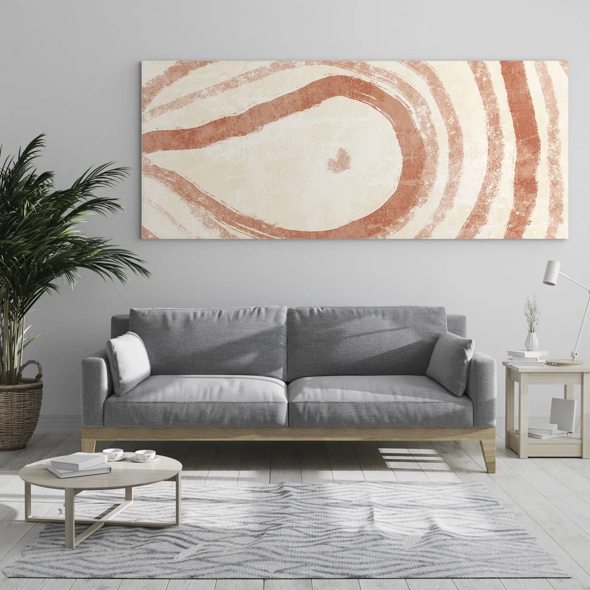 Impression sur verre - Image sur verre - Cercles de corail – composition - 100x40 cm