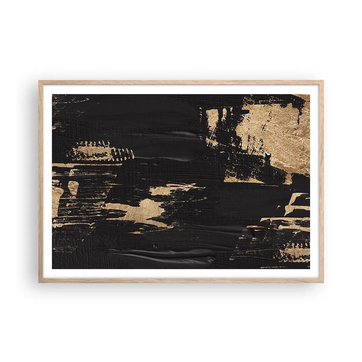 Affiche dans un chêne clair - Poster - Empreinte du toucher - 100x70 cm