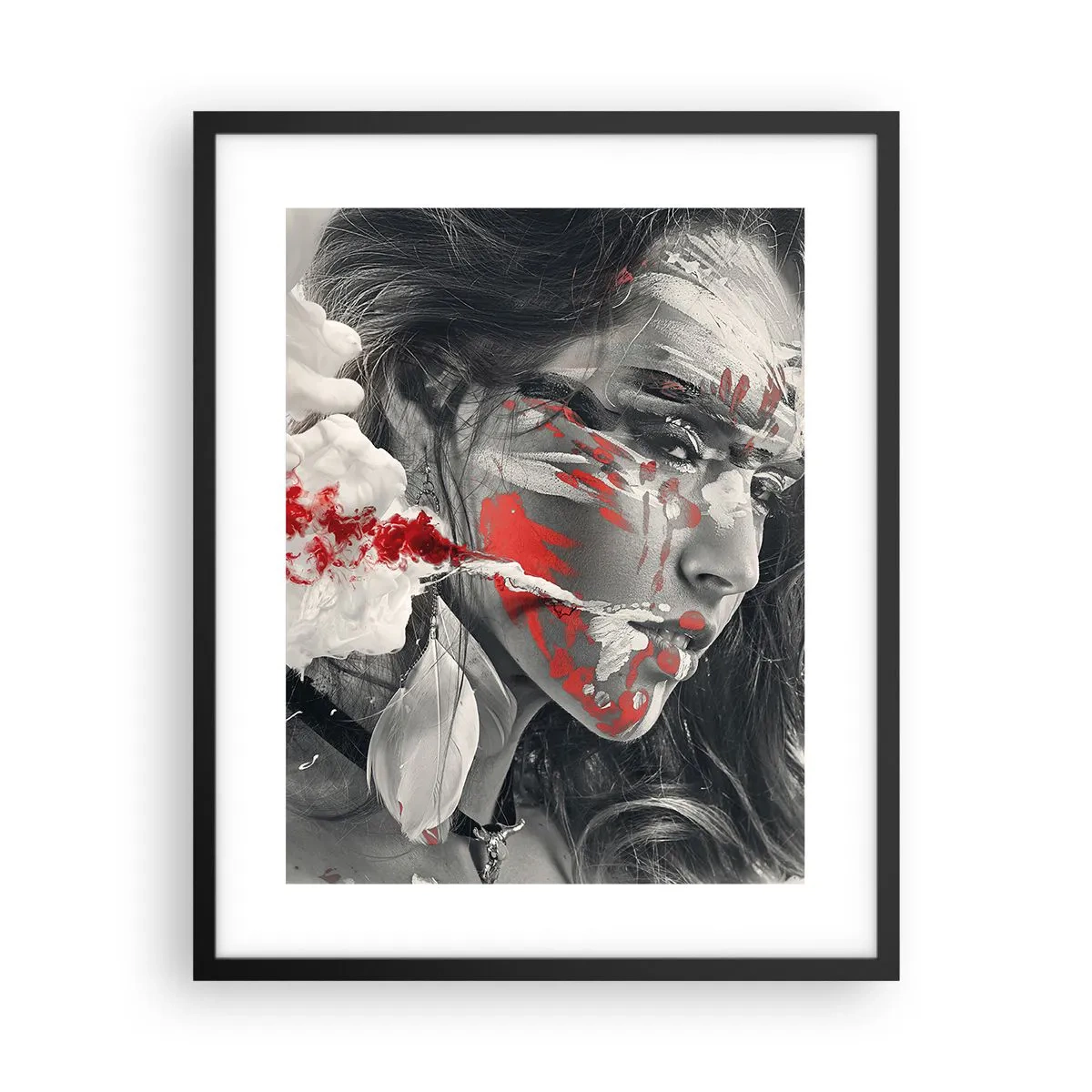 Affiche dans un cadre noir - Poster - Dans les fumées de l'absurde - 40x50 cm