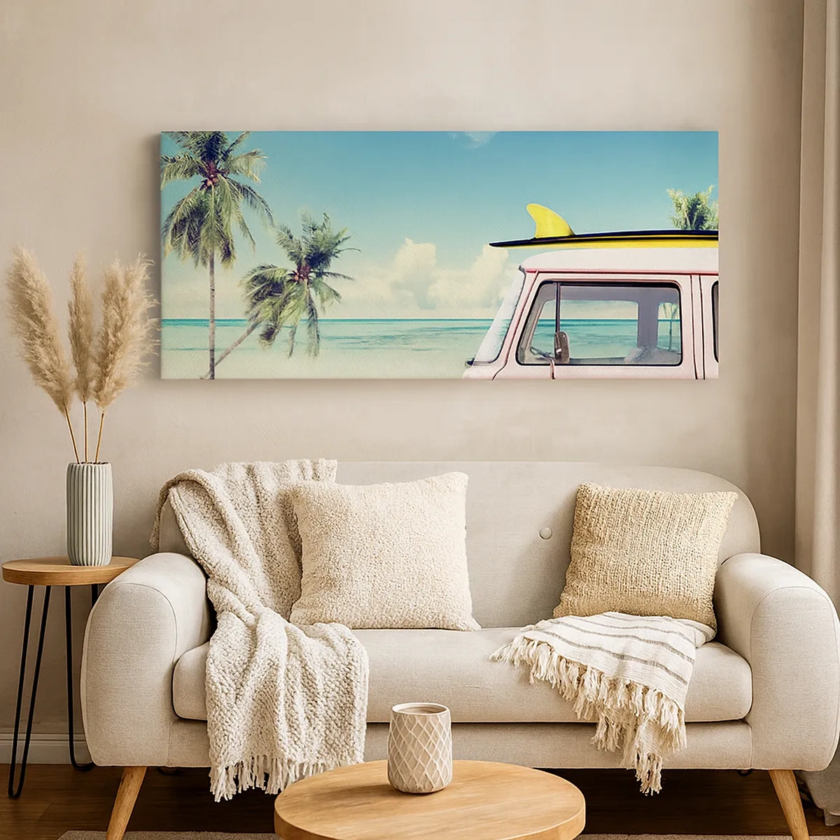 Impression sur toile - Image sur toile - Il est temps de commencer les vacances - 30x30 cm