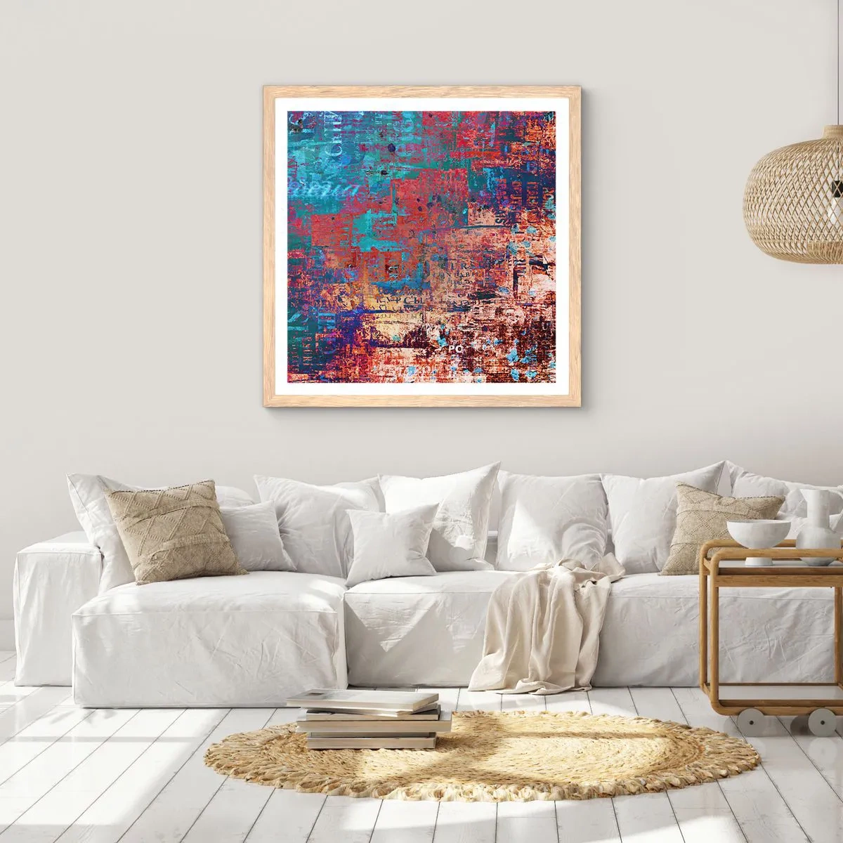 Affiche dans un chêne clair - Poster - Mémoire et oubli - 40x40 cm