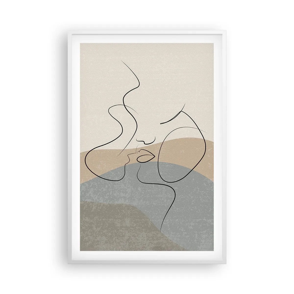 Affiche dans un cadre blanc - Poster - Comme un coup de pinceau - 61x91 cm