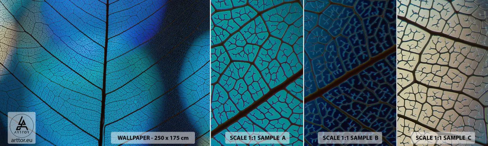 Échantillon de Papier Peint Autocollant Deluxe Sticker - Construction complexe - Feuille, Nature, Usine - 100x30 cm