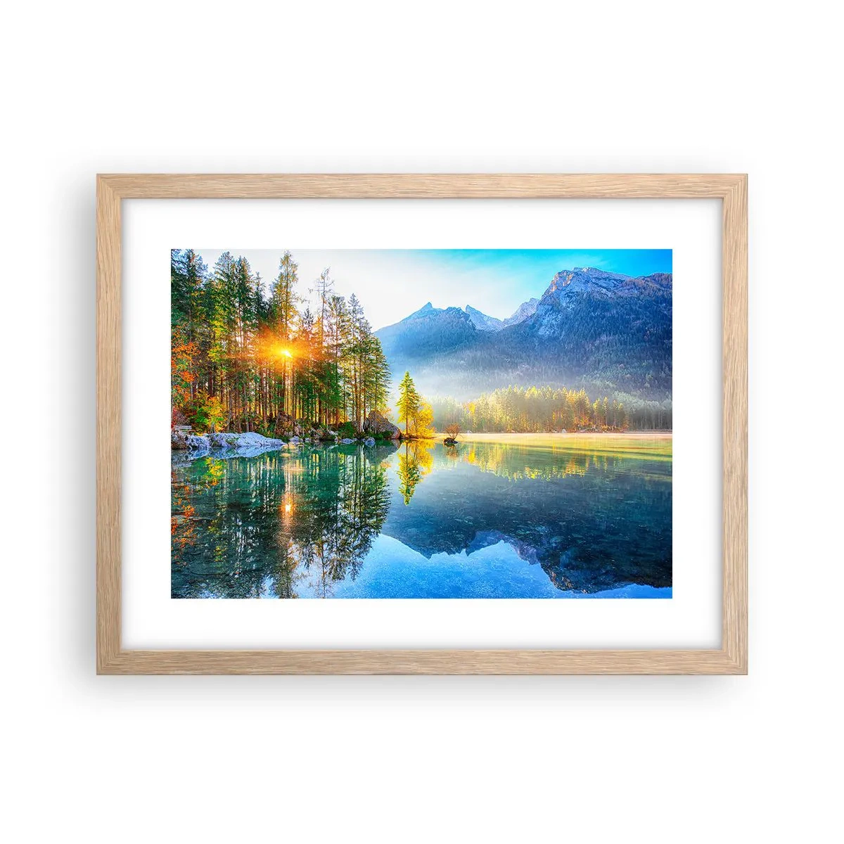 Affiche dans un chêne clair - Poster - Majesté et douceur - 40x30 cm