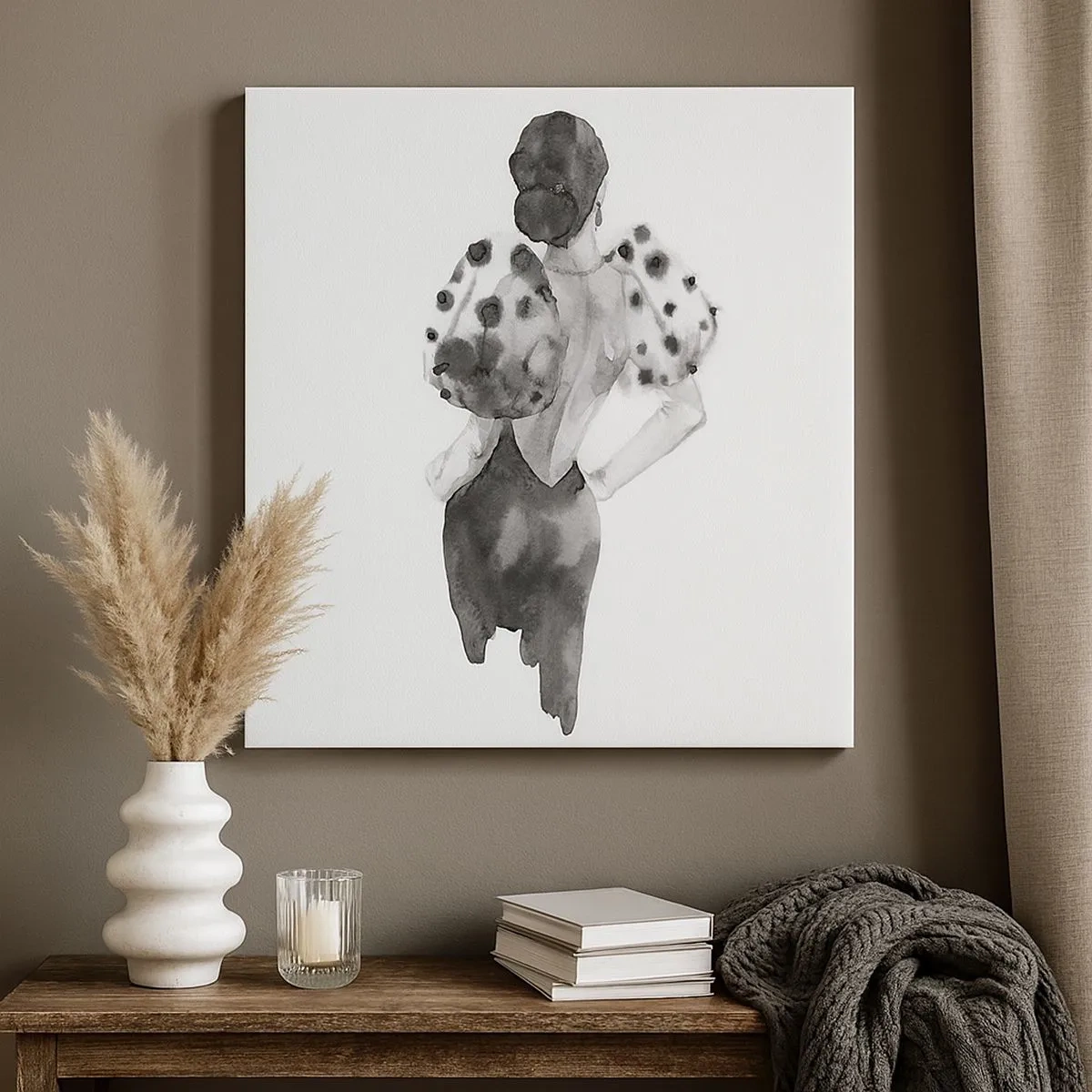 Impression sur toile - Image sur toile - Elle est passée juste à côté - 30x30 cm