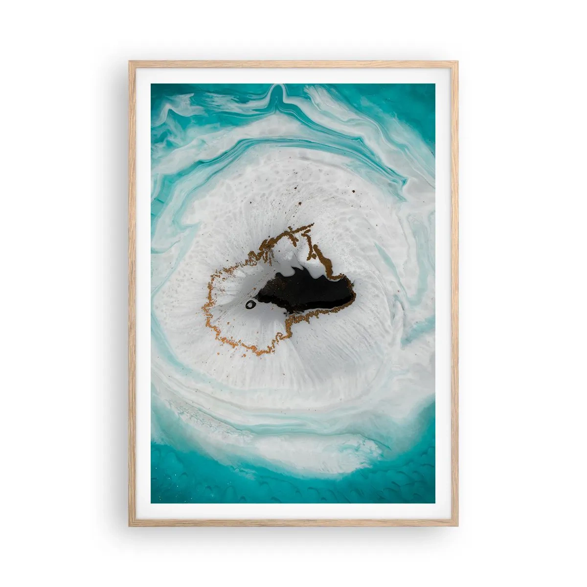 Affiche dans un chêne clair - Poster - Pénétrer à l'intérieur - 70x100 cm