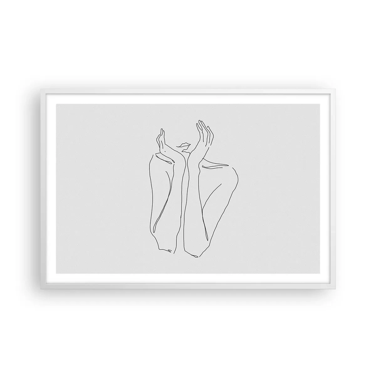 Affiche dans un cadre blanc - Poster - De quoi rêvent les femmes - 91x61 cm