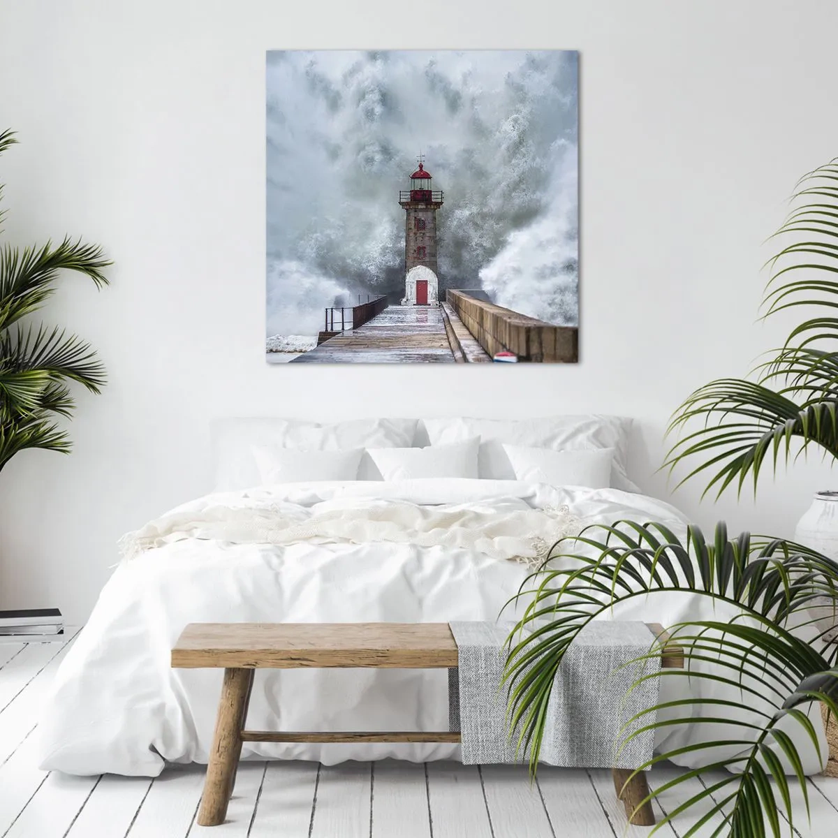 Impression sur toile - Image sur toile - Le rugissement des eaux, le bruit soufflera - 50x50 cm