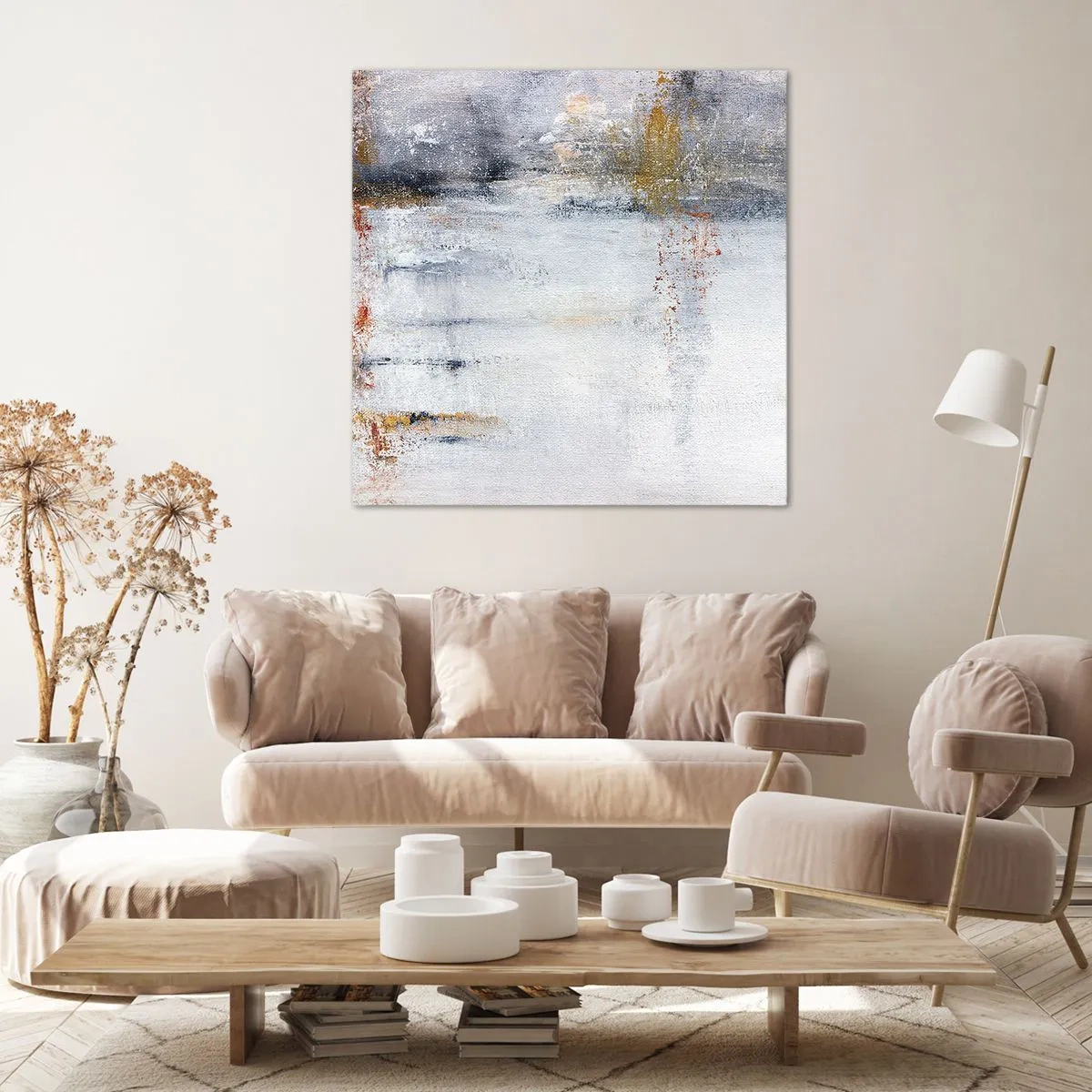 Impression sur toile - Image sur toile - Derrière l'air un rideau - 60x60 cm