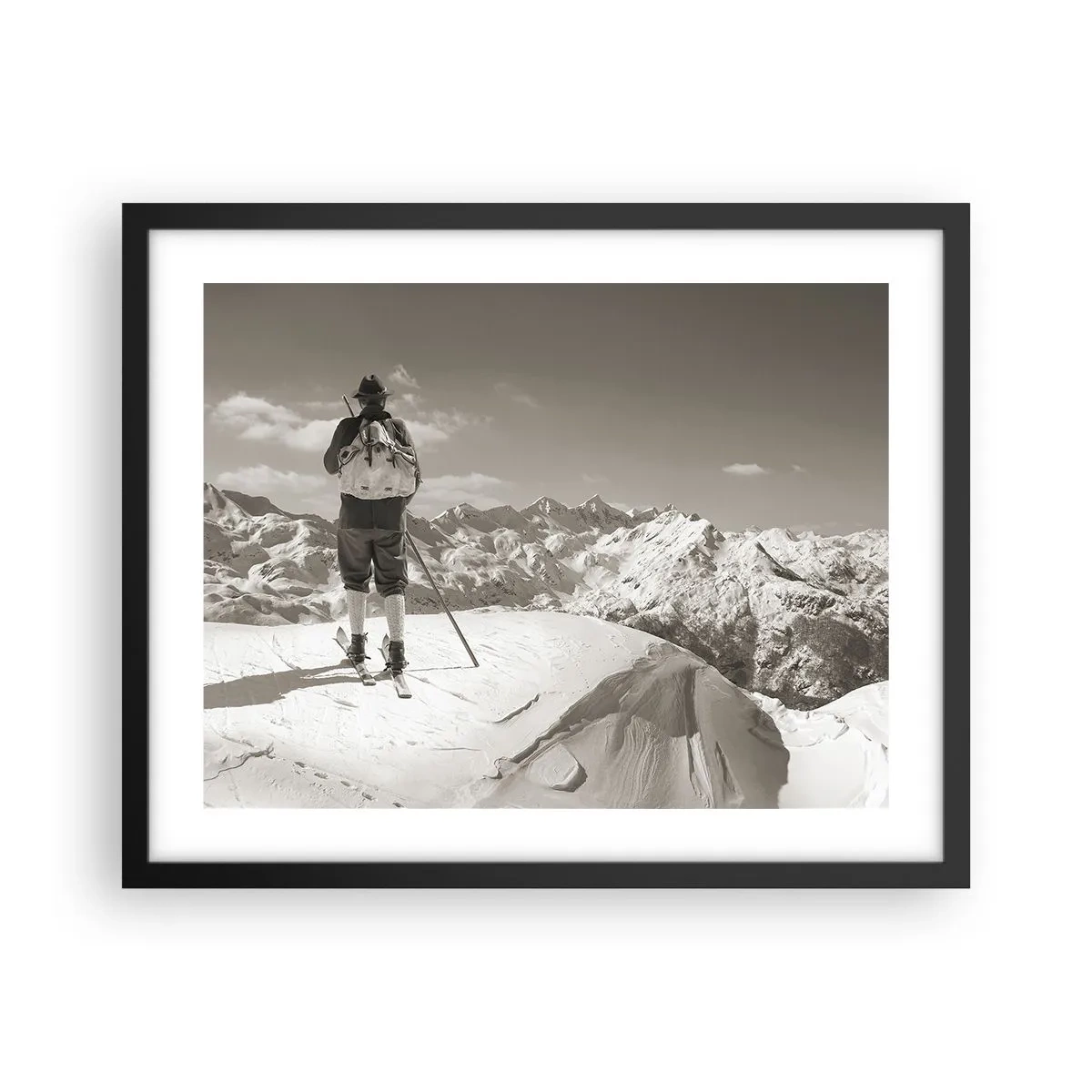 Affiche dans un cadre noir - Poster - Toutes les mêmes ces montagnes - 50x40 cm