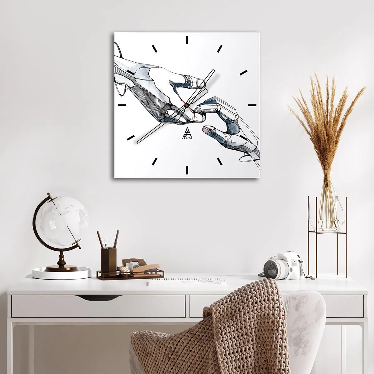Horloge murale - Pendule murale - Un bon geste - 40x40 cm