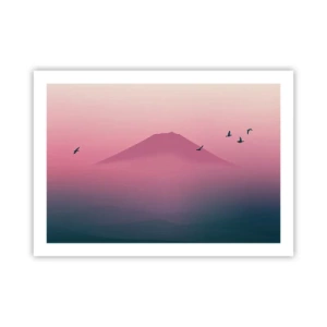 Affiche - Poster - Des pèlerins au dessus des nuages - 70x50 cm