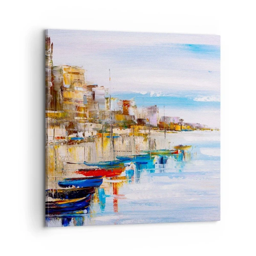 Impression sur toile - Image sur toile - Un havre urbain multicolore - 60x60 cm