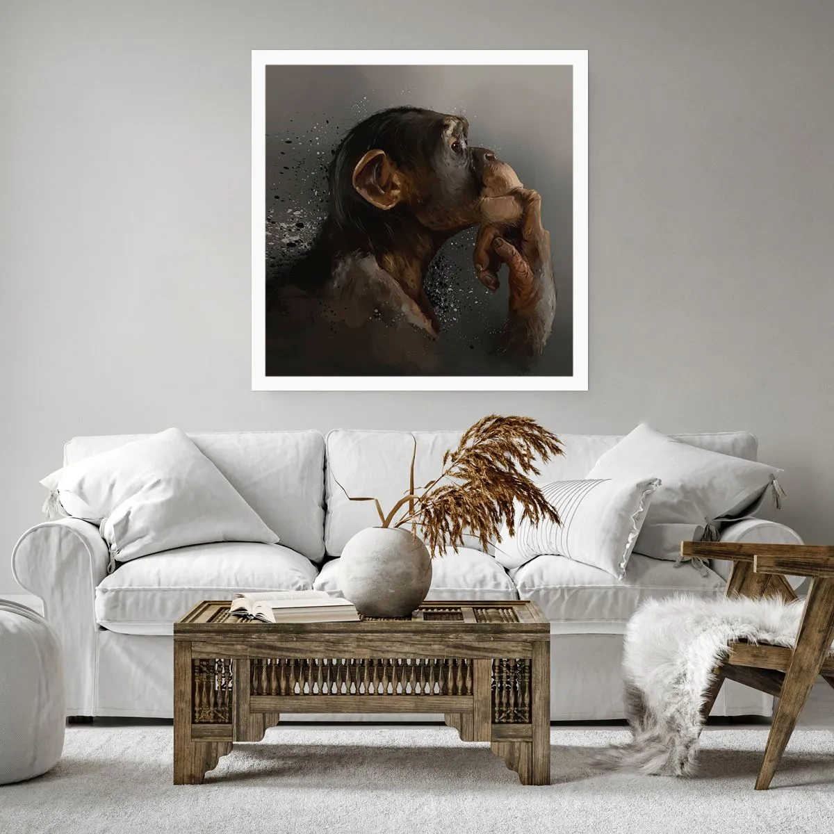 Affiche - Poster - Certainement un penseur - 60x60 cm