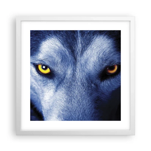 Affiche dans un cadre blanc - Poster - Regars hypnotique - 40x40 cm