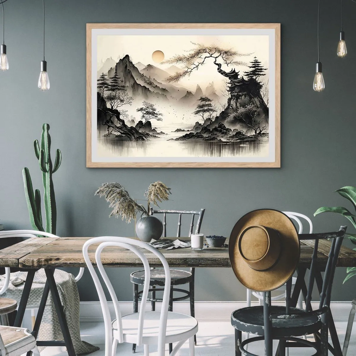 Affiche dans un chêne clair - Poster - Le charme unique de l'Orient - 100x70 cm