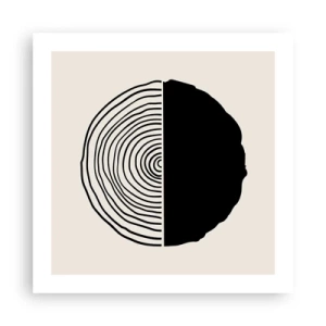 Affiche - Poster - Moitié-moitié - 50x50 cm