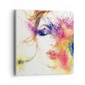 Impression sur toile - Image sur toile - Vertiges arc-en-ciel - 40x40 cm