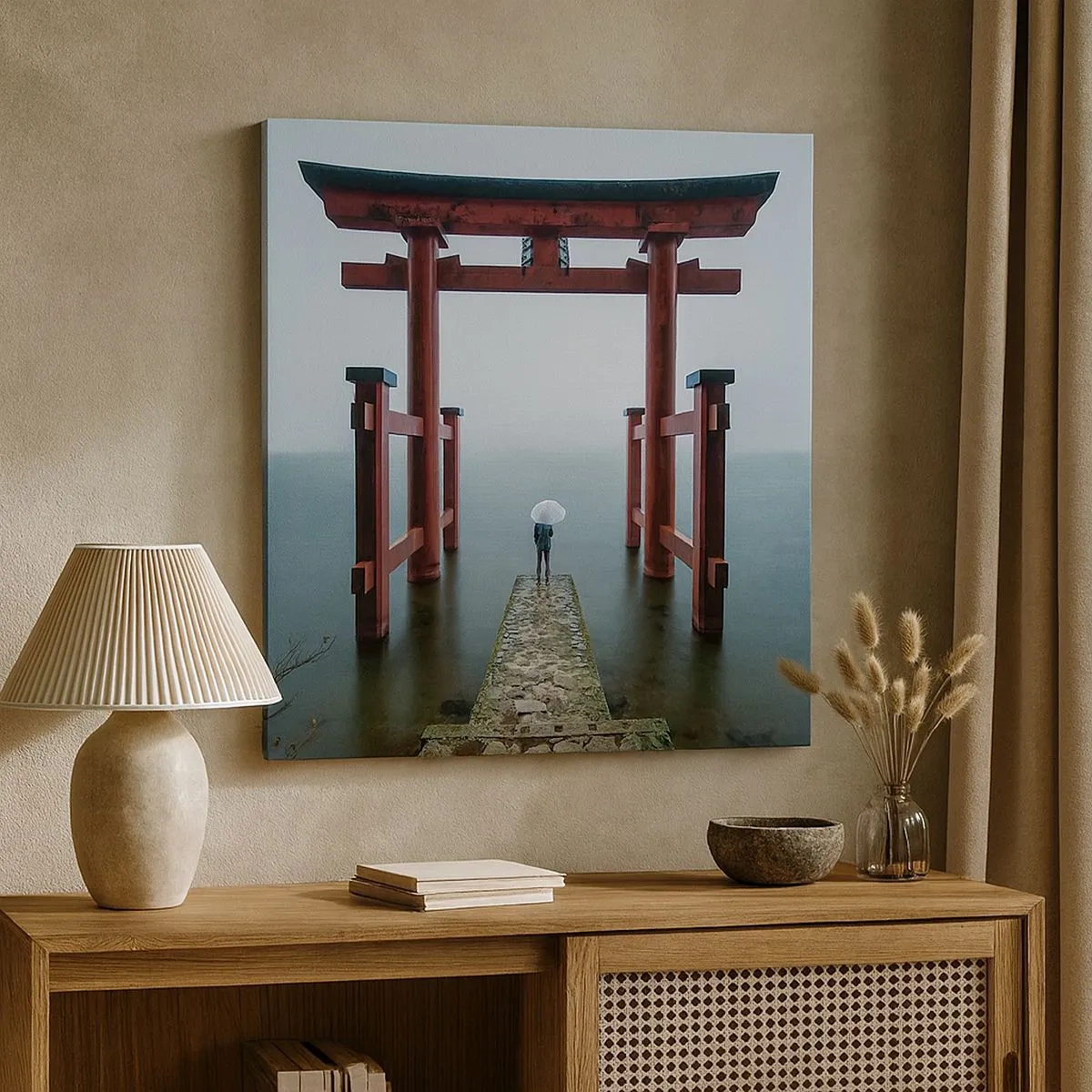Impression sur toile - Image sur toile - Rêverie japonnaise - 30x30 cm