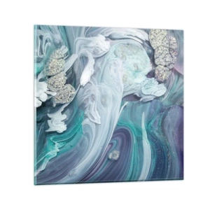 Impression sur verre - Image sur verre - Courants bleus - 60x60 cm