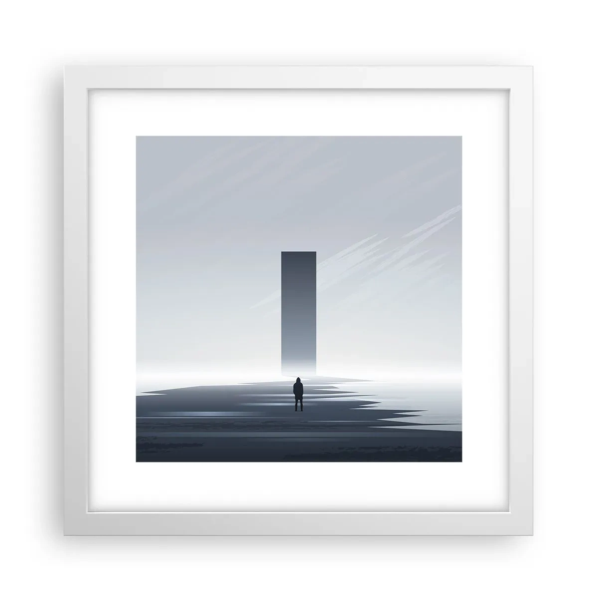 Affiche dans un cadre blanc - Poster - Opportunité ou menace ? - 30x30 cm