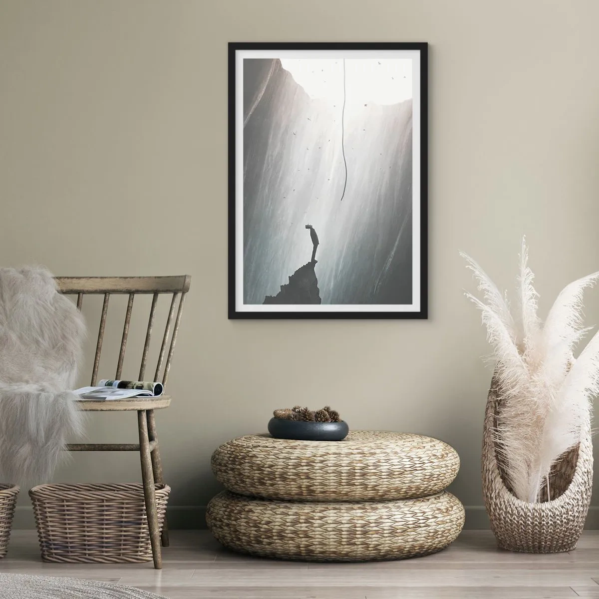 Affiche dans un cadre noir - Poster - Il y a toujours une issue - 70x100 cm