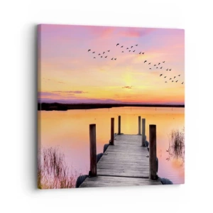 Impression sur toile - Image sur toile - Aube silencieuse violette - 30x30 cm